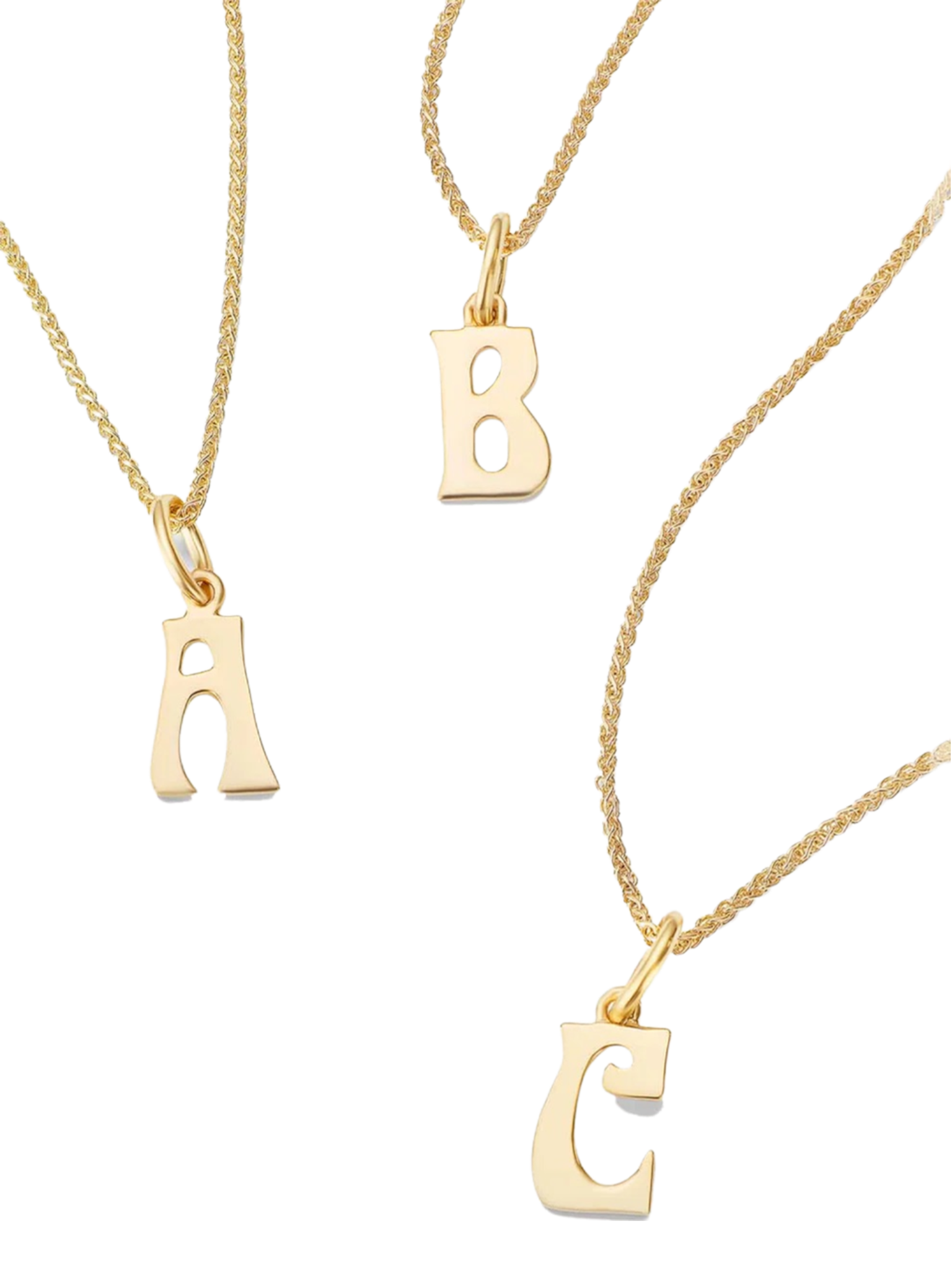 Letter charm necklace